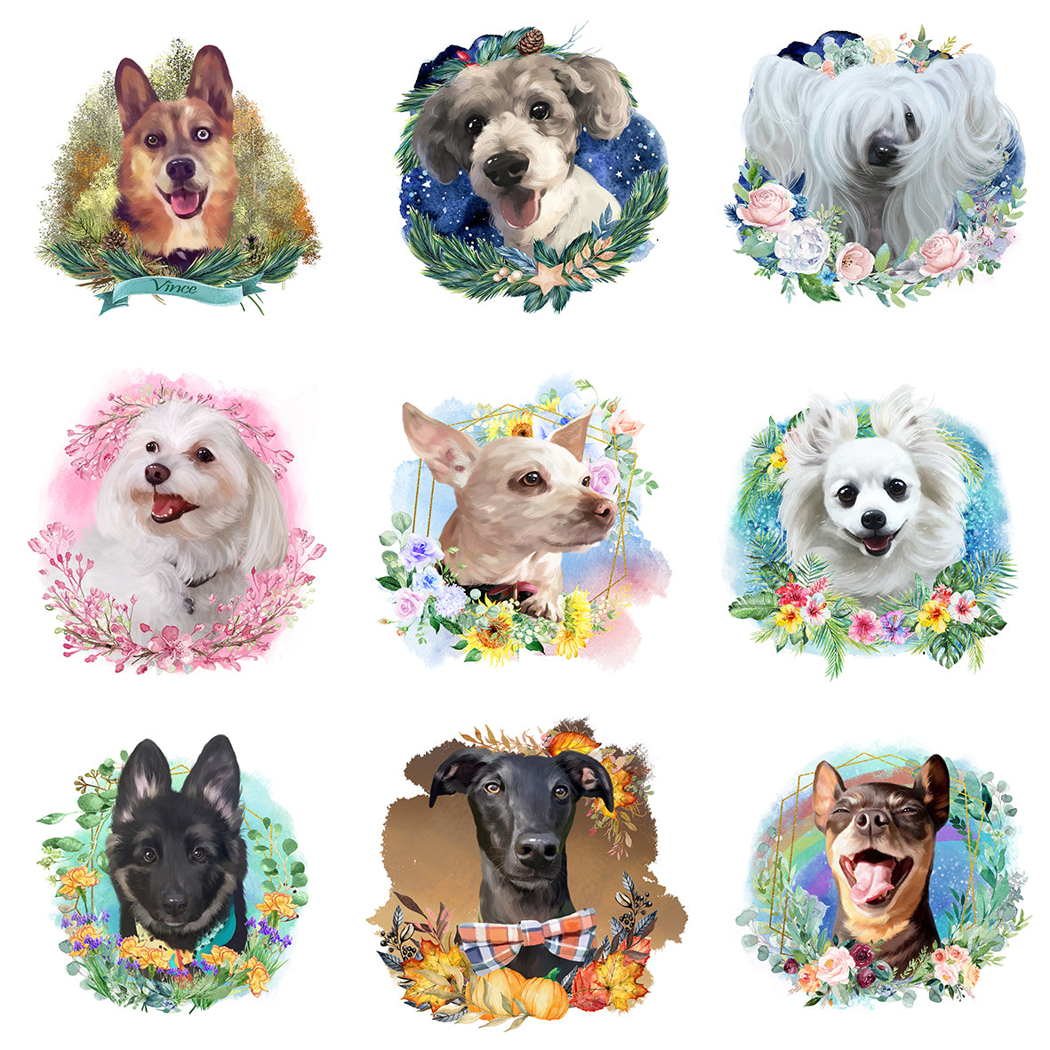 Floral Pet Portrait 2