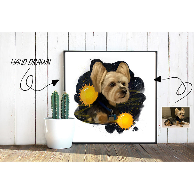 Space Background Custom Pet Portraits 2