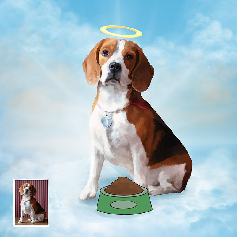 Pets In Heaven Custom Pet Portrait
