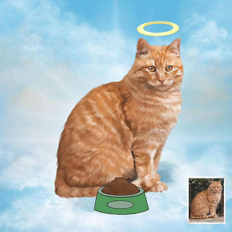 Pets In Heaven Custom Pet Portrait
