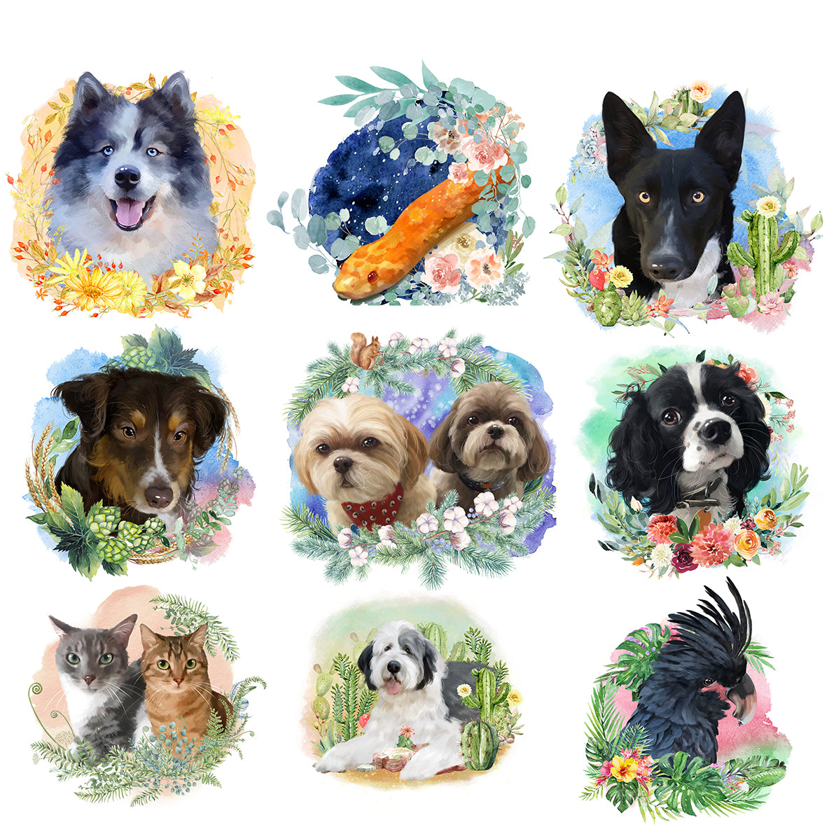 Floral Pet Portrait 2