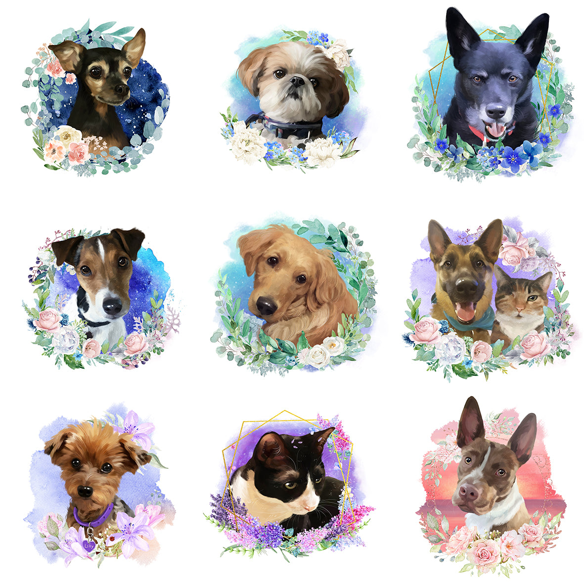 Floral Pet Portrait 2