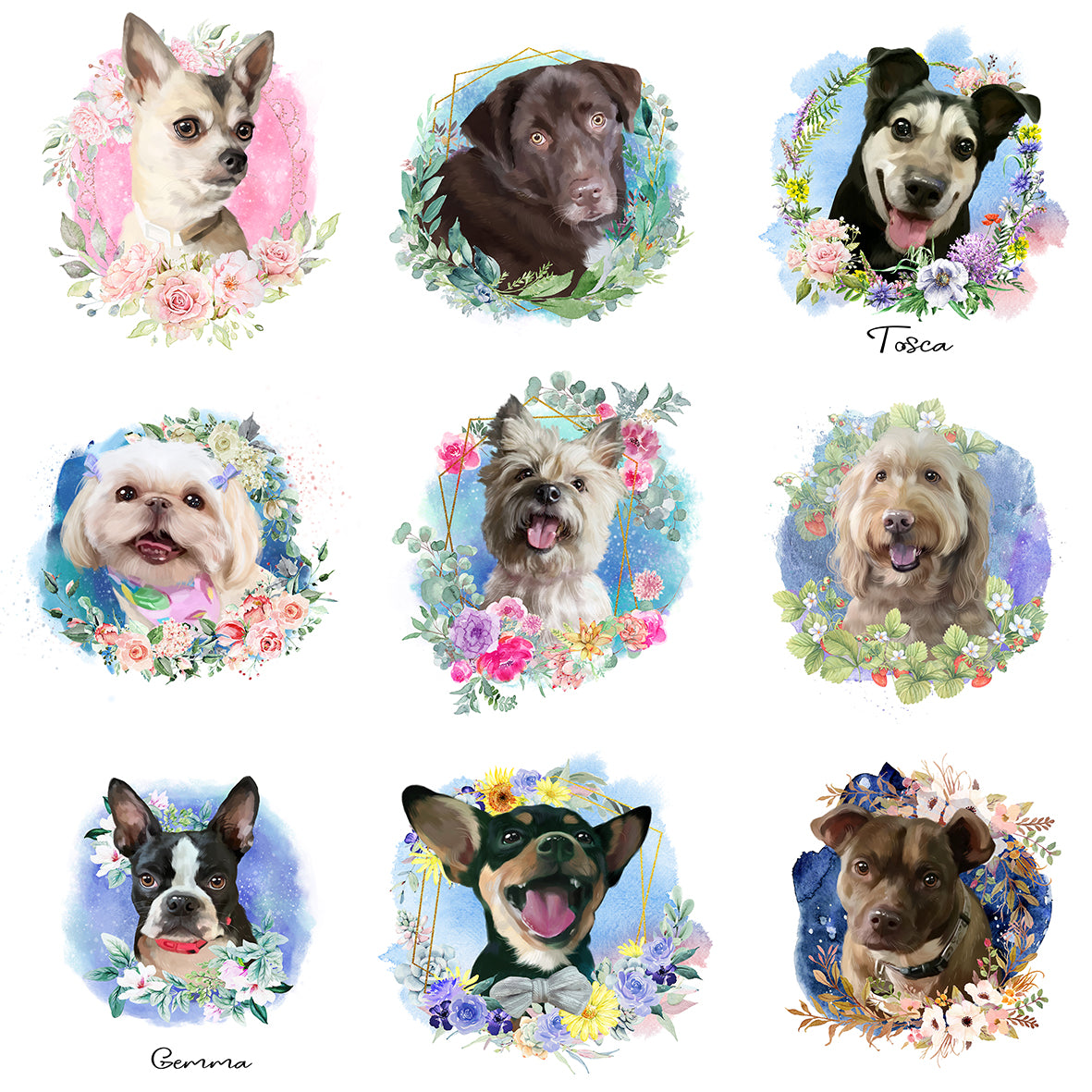 Floral Pet Portrait 2