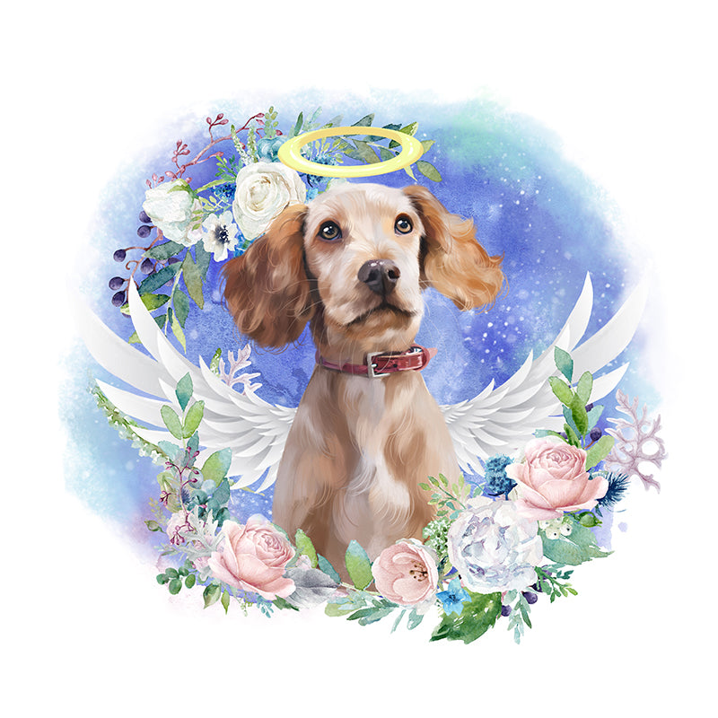 Pets With Wings And Halo Custom Pet Portrait