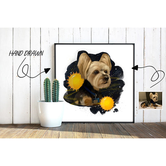 Space Background Custom Pet Portraits 2