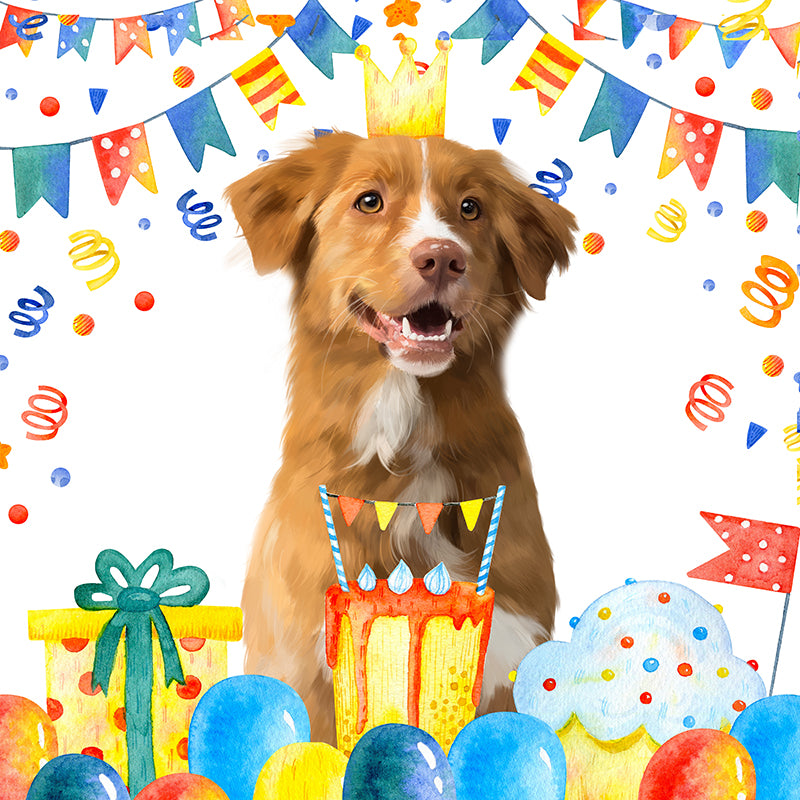 Happy Birthday Custom Pet Portraits