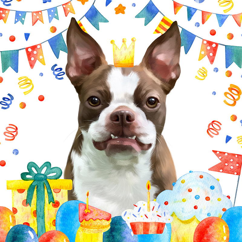 Pet Birthday Custom Portraits