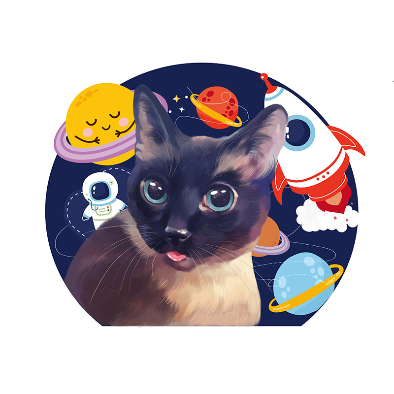 Space Background Custom Pet Portraits 3